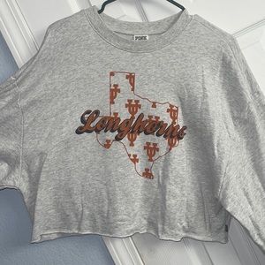 Texas longhorn cropped crew neck